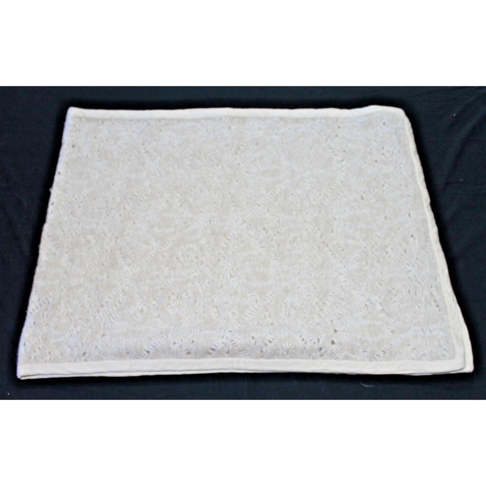 Rara Avis By Iris Apfel Beige Textured Knit Throw Blanket Shawl Wrap O/S